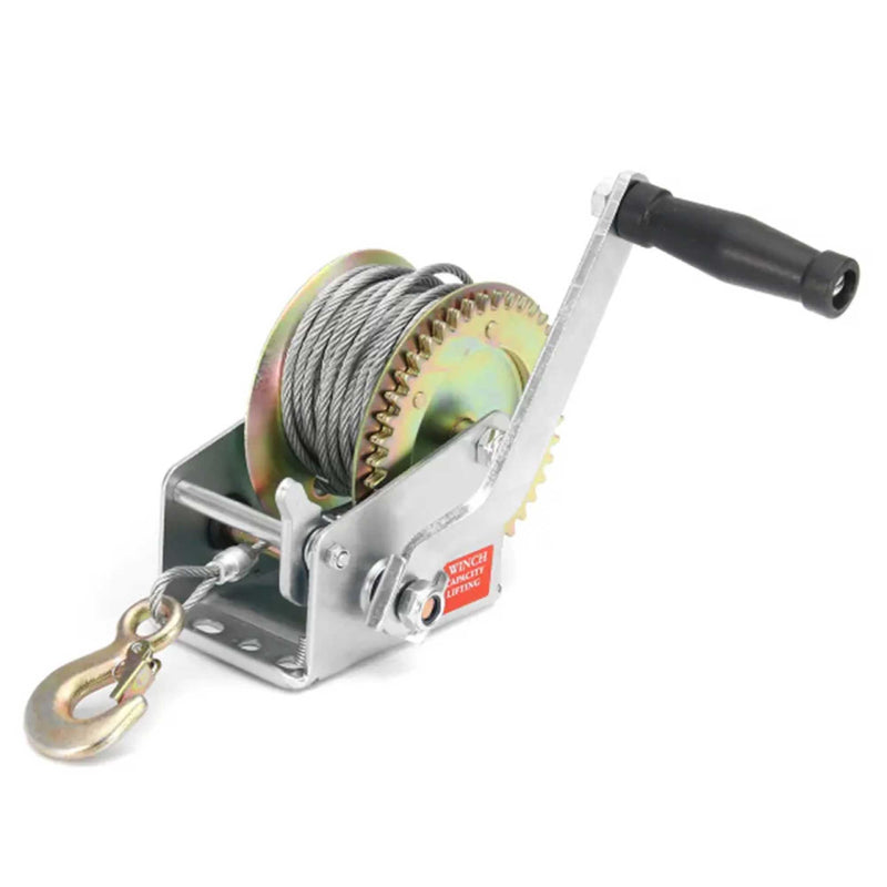 1200lb Manual Hand Winch Steel Wire - Boat Jet Ski Marine Trailer Crank 500KG