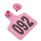 1-100 Cattle Number Ear Tag 6x7cm Set - Medium Pink Cow Sheep Livestock Label