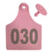 1-100 Cattle Number Ear Tags 7x10cm Set - XL Pink Cow Sheep Livestock Labels