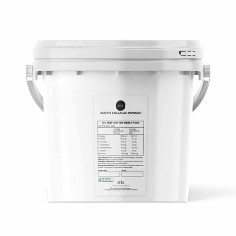 2.5Kg Collagen Powder Bucket - Bovine Protein Peptide Supplement Unflavoured