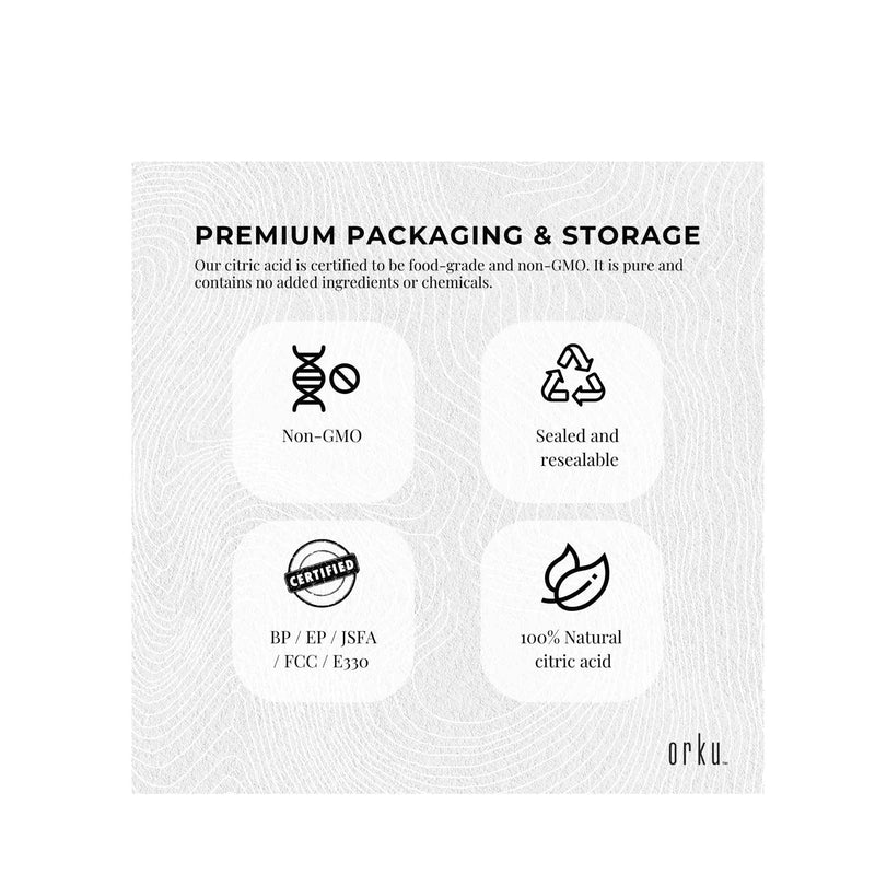 2Kg Citric Acid Powder - Food Grade Anhydrous GMO Free Preservative c6h807