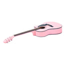 Karrera Acoustic Cutaway 40in Guitar - Pink