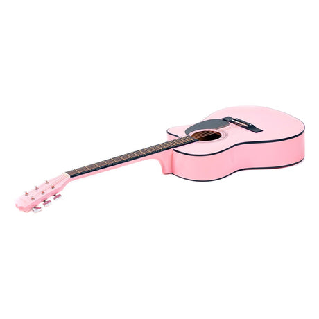 Karrera Acoustic Cutaway 40in Guitar - Pink