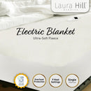 Laura Hill Heated Electric Blanket Fitted Fleece Underlay Throw Single
