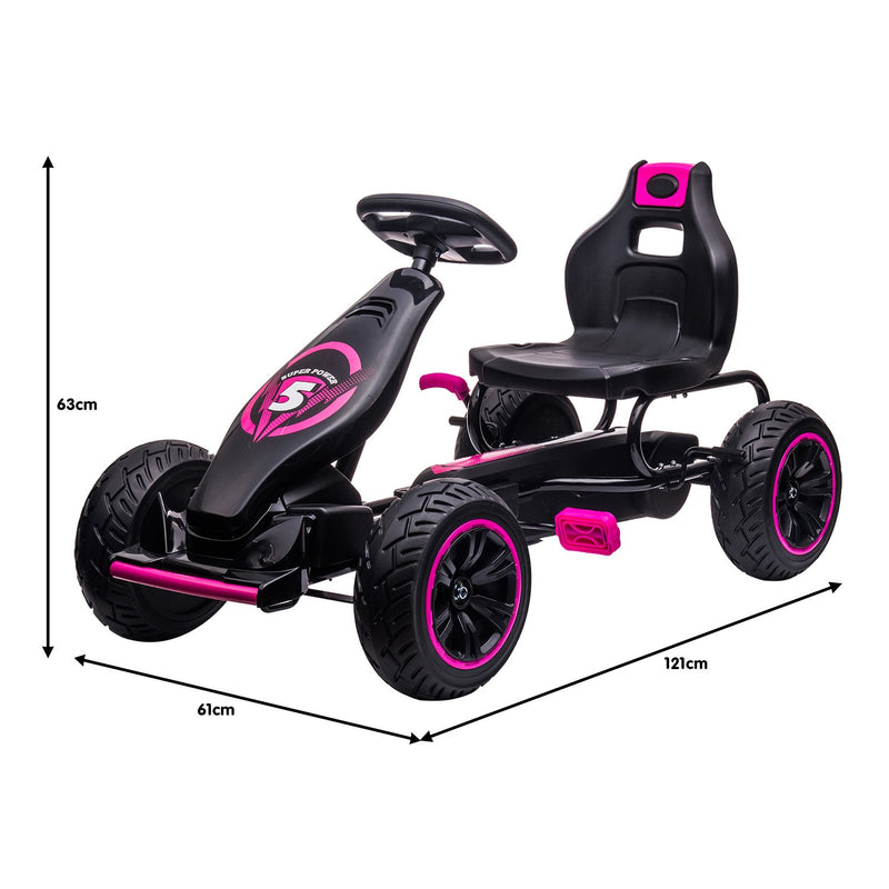 Kahuna G18 Kids Ride On Pedal Go Kart - Rose Pink