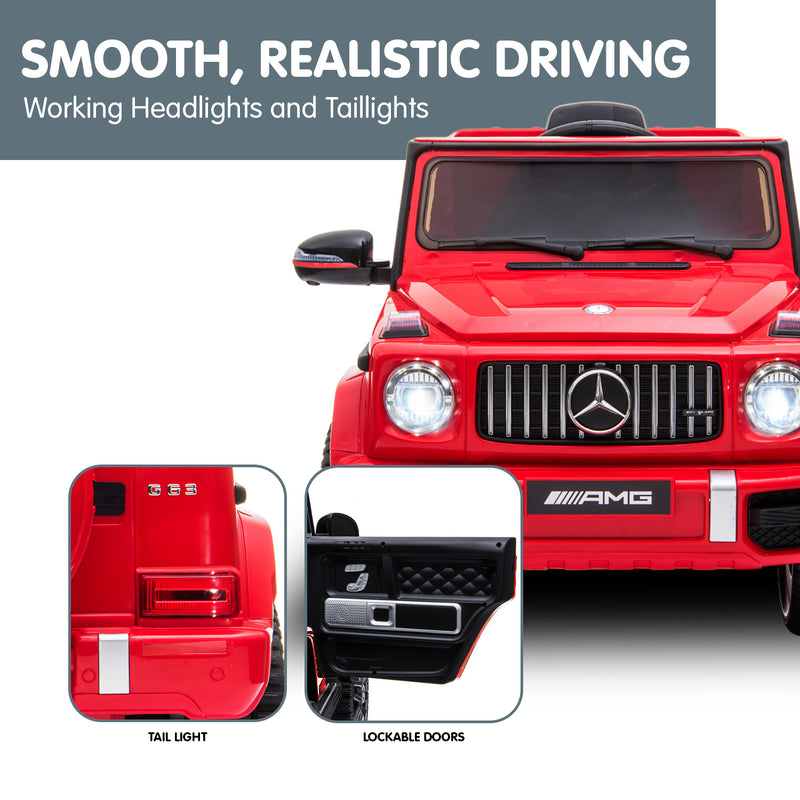 Kahuna Mercedes Benz AMG G63 Licensed Kids Ride On Electric Car Remote Control - Red