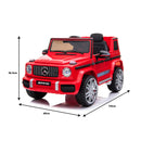 Kahuna Mercedes Benz AMG G63 Licensed Kids Ride On Electric Car Remote Control - Red
