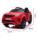 Kahuna Land Rover Licensed Kids Electric Ride On Car Remote Control - Red