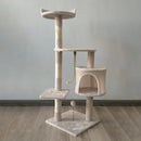 Furtastic 110cm Cat Tree Scratching Post - Beige