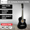 Karrera 38in Cutaway Acoustic Guitar with guitar bag - Black