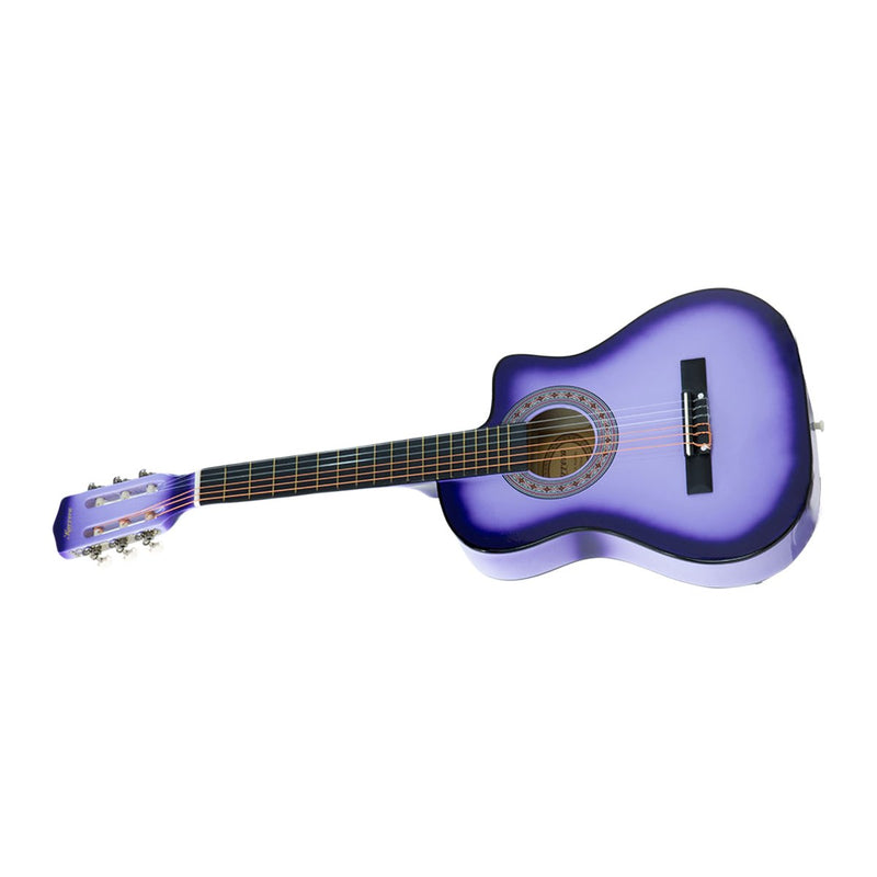 Karrera 38in Pro Cutaway Acoustic Guitar with guitar bag - Purple Burst