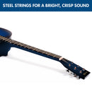 Karrera 38in Cutaway Acoustic Guitar with guitar bag - Blue Burst
