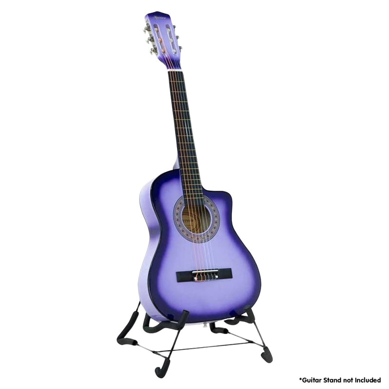 Karrera 38in Cutaway Acoustic Guitar with guitar bag - Purple Burst