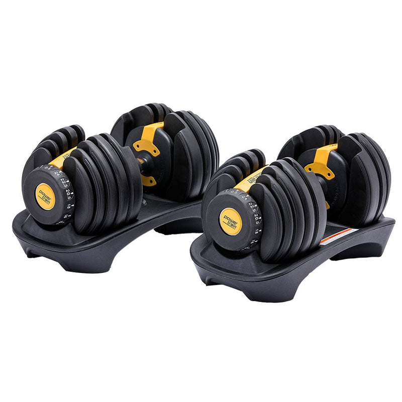 Powertrain 48kg  Adjustable Dumbbell Home Gym Set Gold