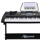 Karrera 61 Keys Electronic Keyboard Piano with Stand - Black