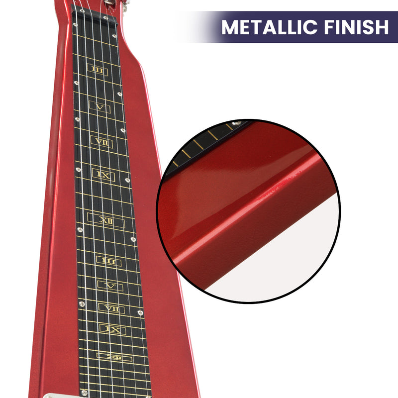 Karrera 6-String Steel Lap Guitar - Metallic Red