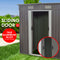 Wallaroo 4ft x 6ft Garden Shed with Base Flat Roof Outdoor Storage - Grey