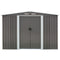 Wallaroo Garden Shed Spire Roof 6ft x 8ft Outdoor Storage Shelter - Grey