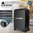 Olympus  Astra 20in Hard Shell Suitcase - Obsidian Black