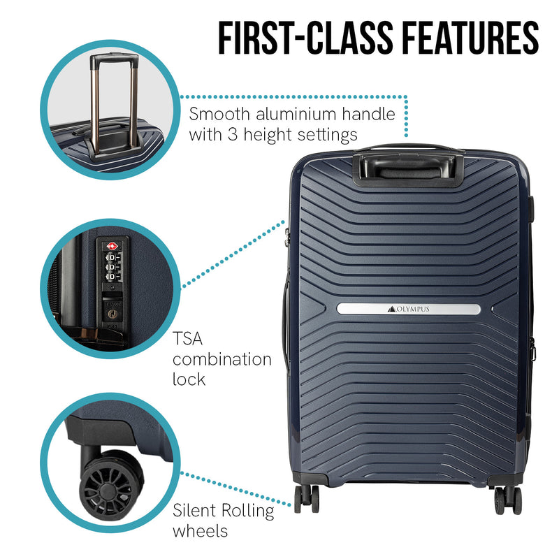Olympus Astra 20in Lightweight Hard Shell Suitcase - Aegean Blue