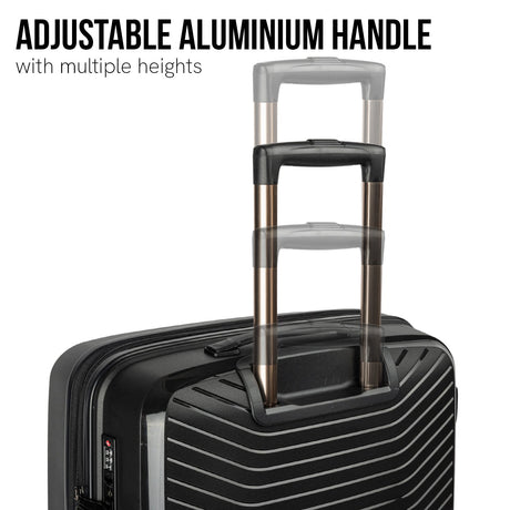 Olympus  Astra 24in Lightweight Hard Shell Suitcase - Obsidian Black