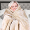 Laura Hill Mink Blanket Double Sided 600GSM Queen Size Beige