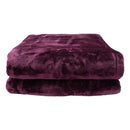 Laura Hill Double-sided Large 220 X 240cm Faux Mink Throw Rug Blanket 800-gsm Heavy - Purple