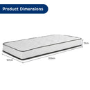 Laura Hill King Single Size Mattress Pocket Spring High Density Foam For Bed