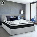 Laura Hill Double Mattress Bed Size Euro Top Topper 5 Zone Spring Foam 32cm