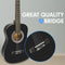 Karrera 34in Acoustic Children Wooden Guitar - Black