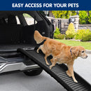 Furtastic Foldable Car Dog Ramp Vehicle Ladder Step Stairs - Black