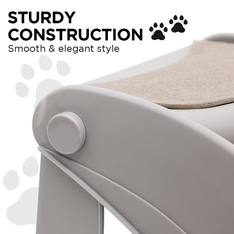 Furtastic 38cm Foldable Pet Stairs Ramp - Grey