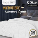 Laura Hill Microfibre Bamboo Comforter Quilt 700gsm - Queen