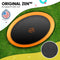 Kahuna 8ft X 14t Outdoor Orange Oval Trampoline With Safety Enclosure And Basketball Hoop Set
