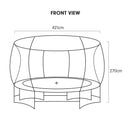 Kahuna 8ft X 14t Outdoor Orange Oval Trampoline With Safety Enclosure And Basketball Hoop Set