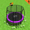 Kahuna Classic 6ft Trampoline Free Ladder Spring Mat Net Safety Pad Cover Round Enclosure Basketball Set - Purple