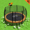 Kahuna Twister 12ft Springless Trampoline Outdoor Mat Pad Net Ladder with Basketball Set