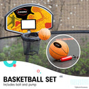 Kahuna Twister 14ft Springless Trampoline Outdoor Kids Safety Net Pad Mat with Basketball Set