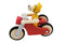 RETRO LGE MOTOR TRICYCLE WITH CUTE LEOPARD DRIVER RED