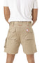 Mens Work Shorts Flexible Durable Tough - Beige Khaki [ SIZE 32 ]