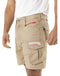 Mens Work Shorts Flexible Durable Tough - Beige Khaki [ SIZE 34]