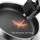 Stainless Steel Frying Pan Non-Stick Cooking Frypan Cookware 30cm Honeycomb Double Sided