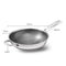 32cm 304 Stainless Steel Non-Stick Stir Fry Cooking Kitchen Honeycomb Wok Pan with Lid