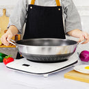 304 Stainless Steel 34cm Double Ear Non-Stick Stir Fry Cooking Kitchen Wok Pan Without Lid Honeycomb Double Sided