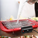 Portable Electric BBQ Grill Teppanyaki Smokeless Barbeque Pan Hot Plate Table Black