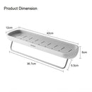 Bathroom Shelves Organizer Wall Mount Home Towel shelf Shampoo Rack With Towel Bar Storage Rack Bathroom Accessories Grey