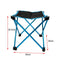 Mini Portable Outdoor Folding Stool Camping Fishing Picnic Chair Seat 80kg Blue