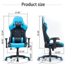 Gaming Chair Ergonomic Racing chair 165° Reclining Gaming Seat 3D Armrest Footrest Pink White