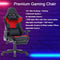 7 RGB Lights Bluetooth Speaker Gaming Chair Ergonomic Racing chair 165° Reclining Gaming Seat 4D Armrest Footrest Black