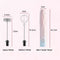 USB Charging Electric Egg Beater Milk Frother Handheld Drink Coffee Foamer Pink with 2 Stainless Steel Whisks
